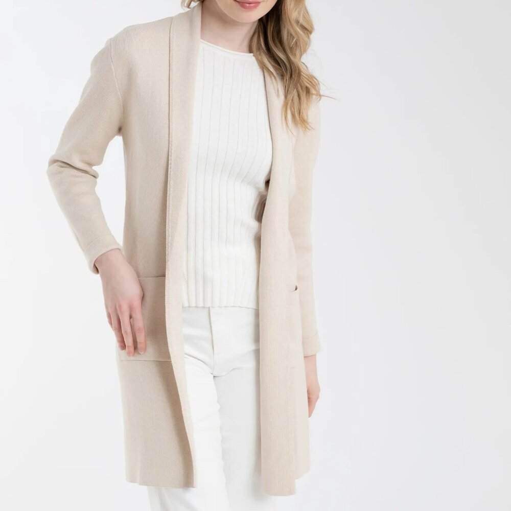 Alashan Cashmere Sarah Shawl Collar Jacket Cardigan Cotton Cashmere Blend